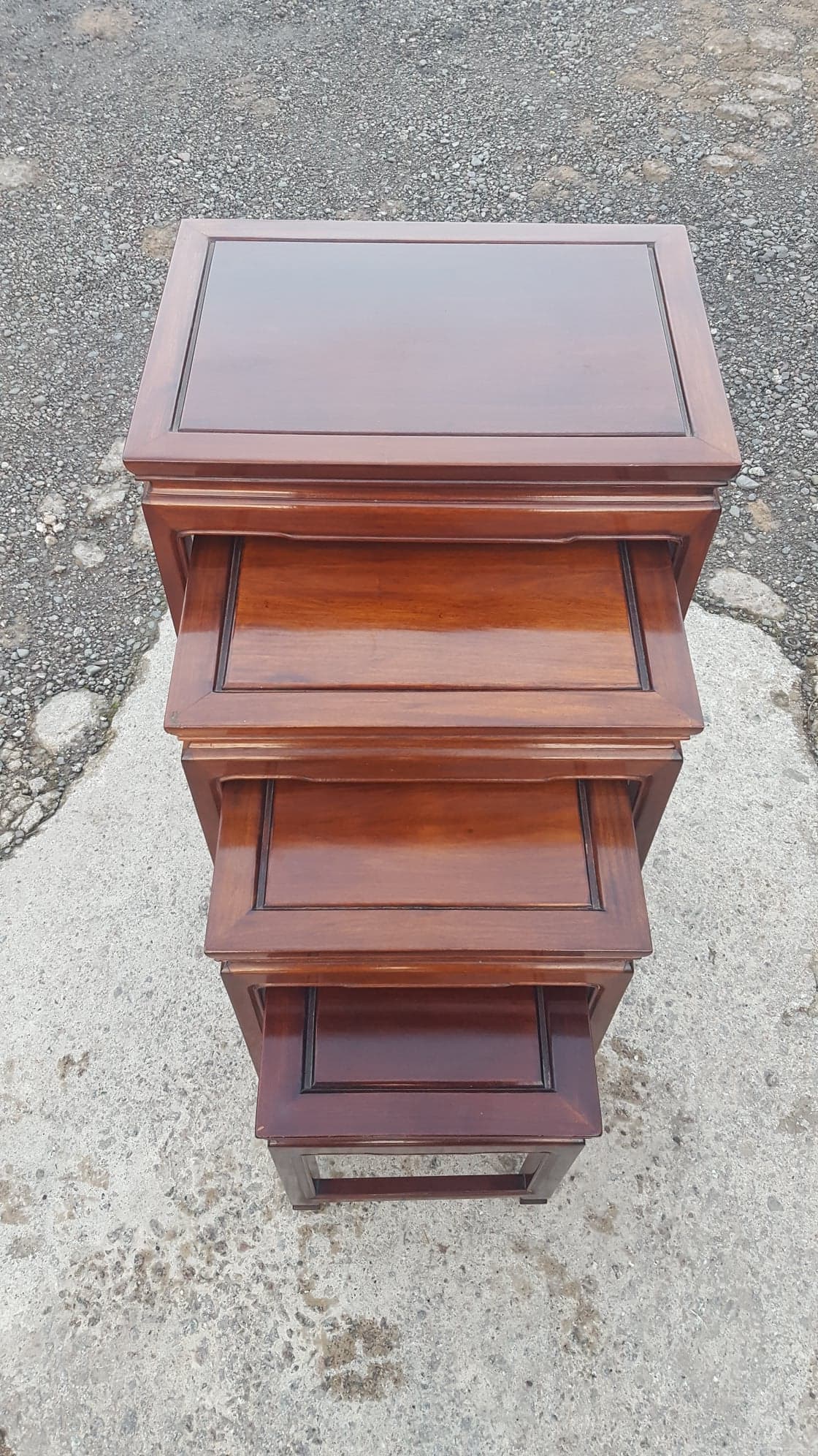 Nest of Four Rosewood Tables