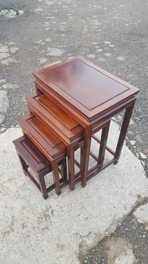 Nest of Four Rosewood Tables