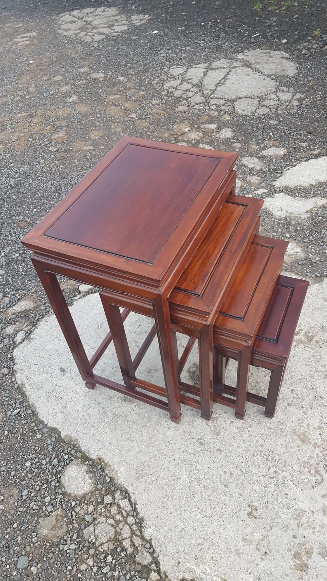 Nest of Four Rosewood Tables