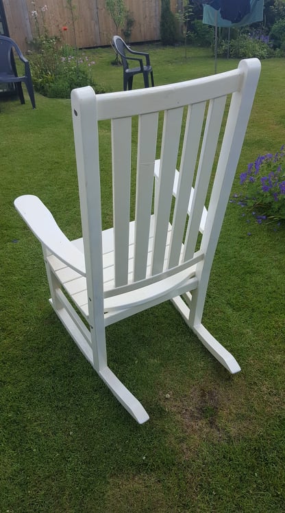 White patio hot sale rocking chair