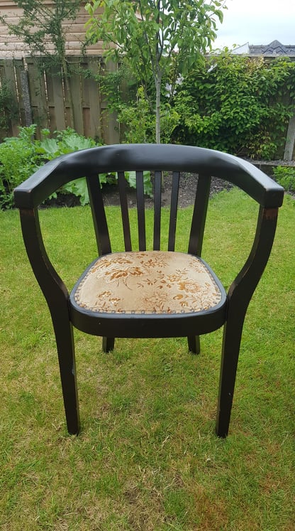 "Fischer" Ebonised Wooden Tub Chairs