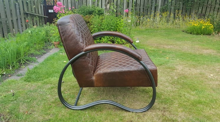 "Dialma" Italian Brown Leather Chair