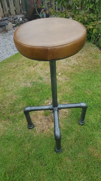 Pair of Heavy Industrial Bar Stools