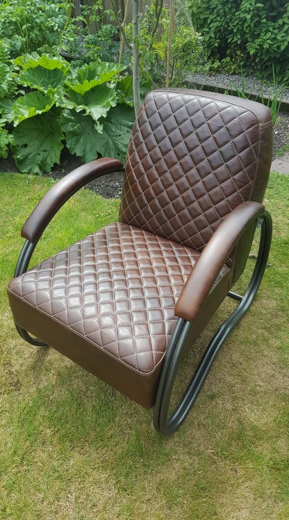 "Dialma" Italian Brown Leather Chair