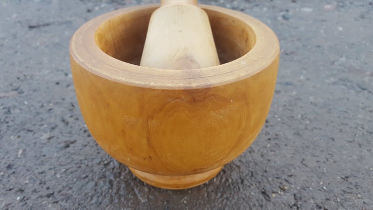 Wooden Pestle & Mortar