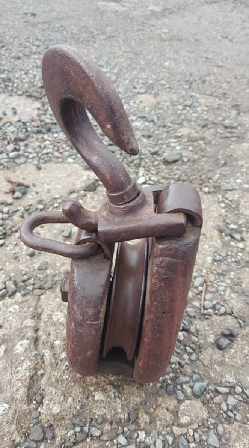 Antique Wood Pulleys (2) outlets