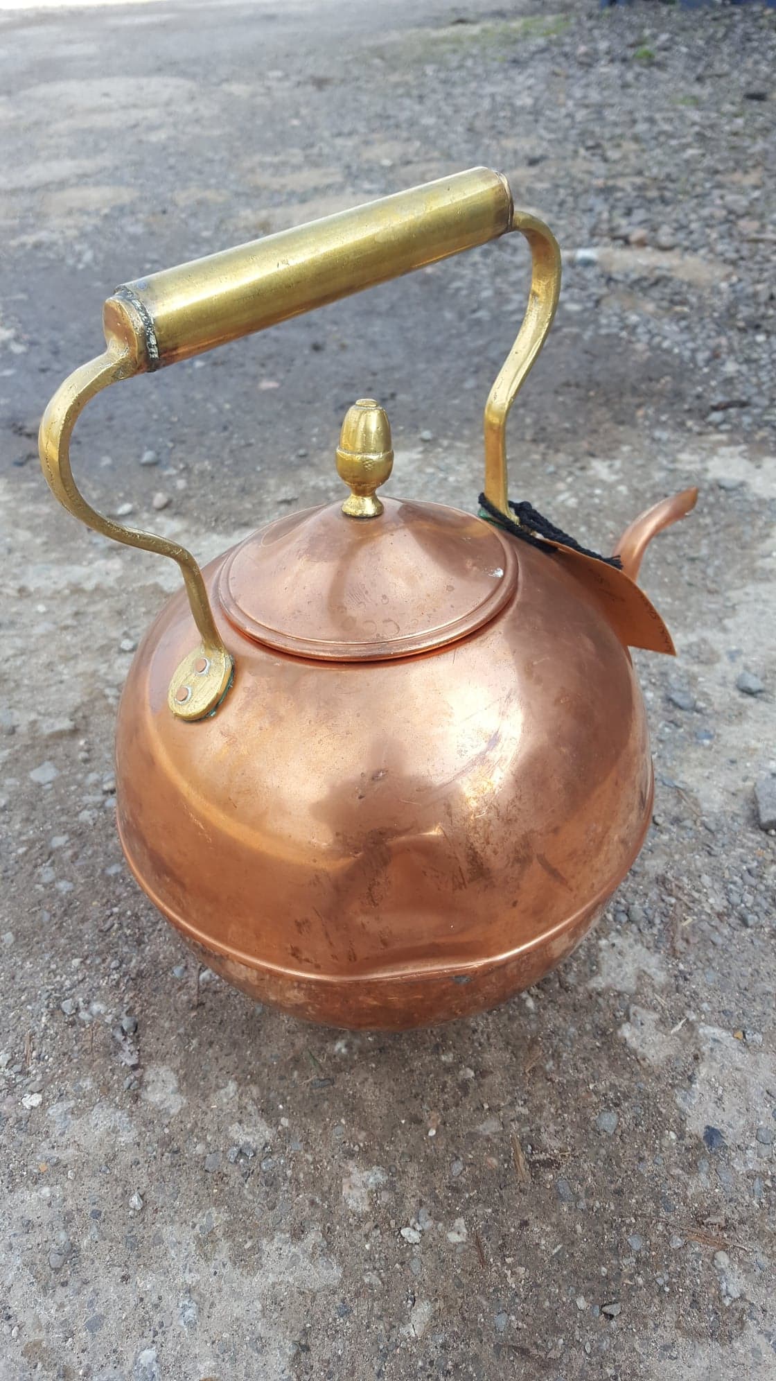 Copper Kettle with Brass Handle