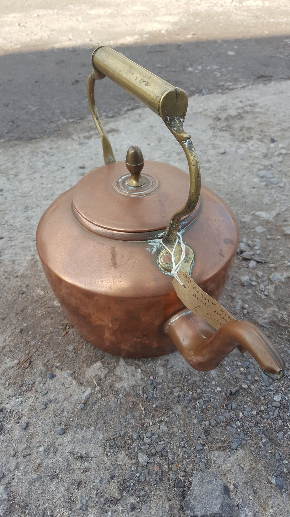 Copper Kettle with Brass Handle