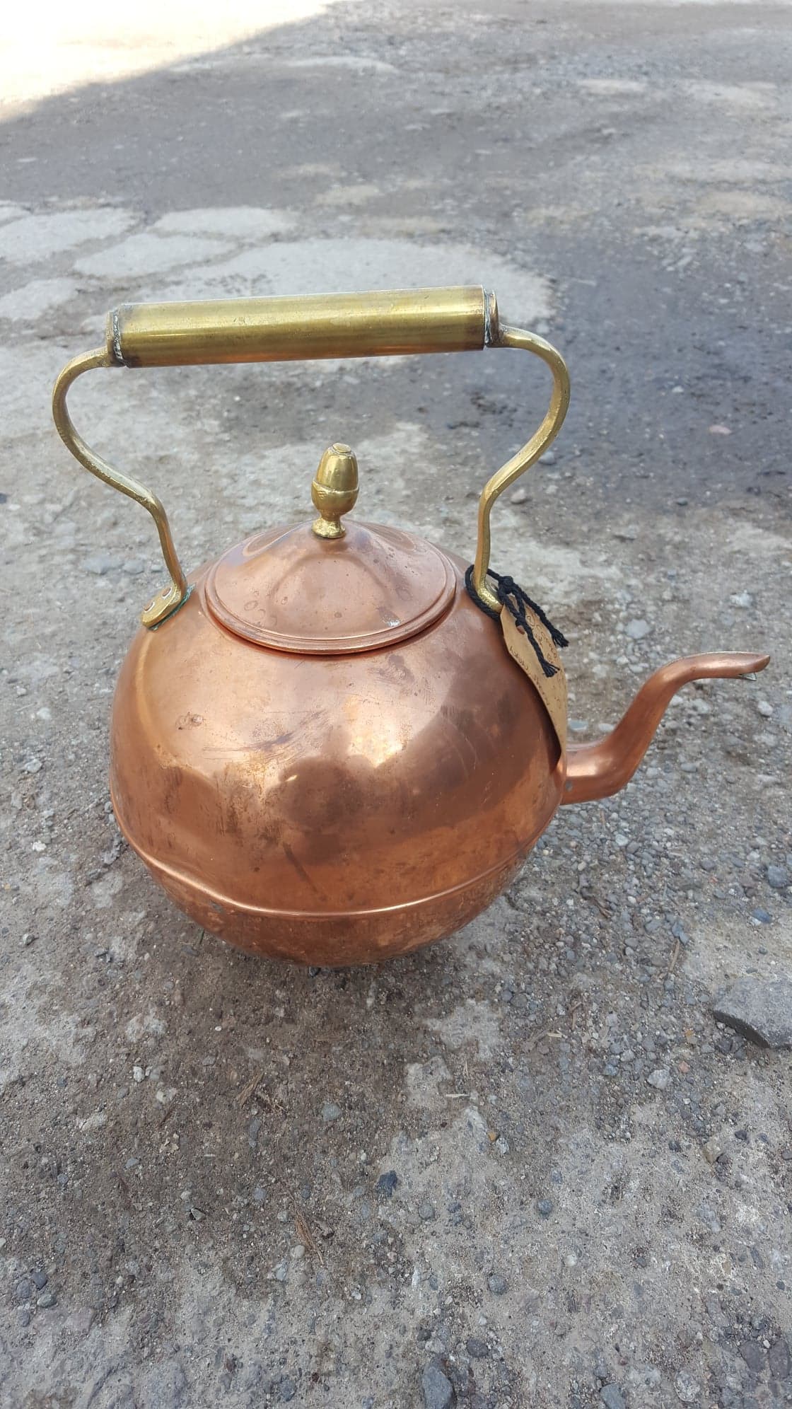 Copper Kettle with Brass Handle