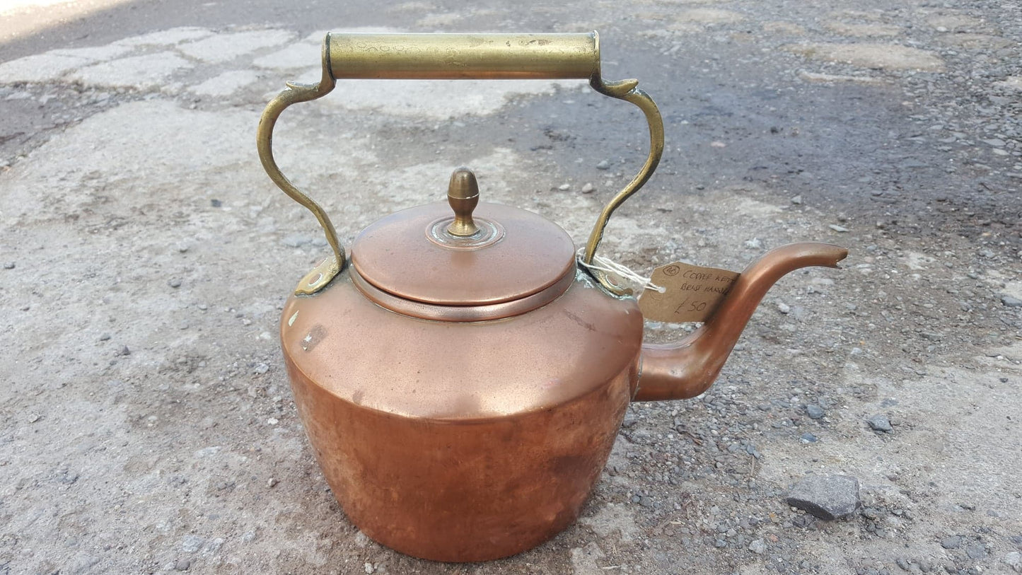 Copper Kettle with Brass Handle