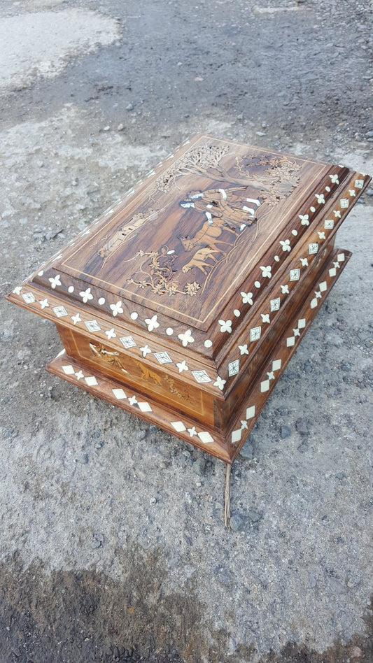 Inlaid Bone Rosewood Casket