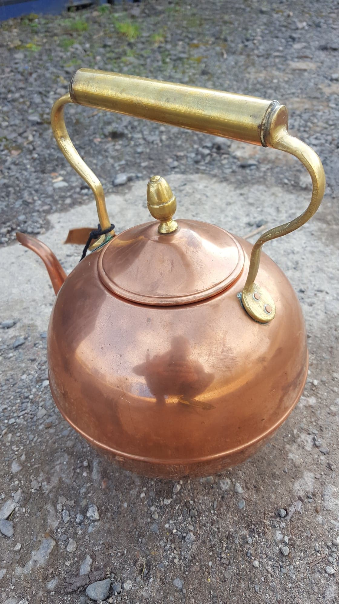 Copper Kettle with Brass Handle