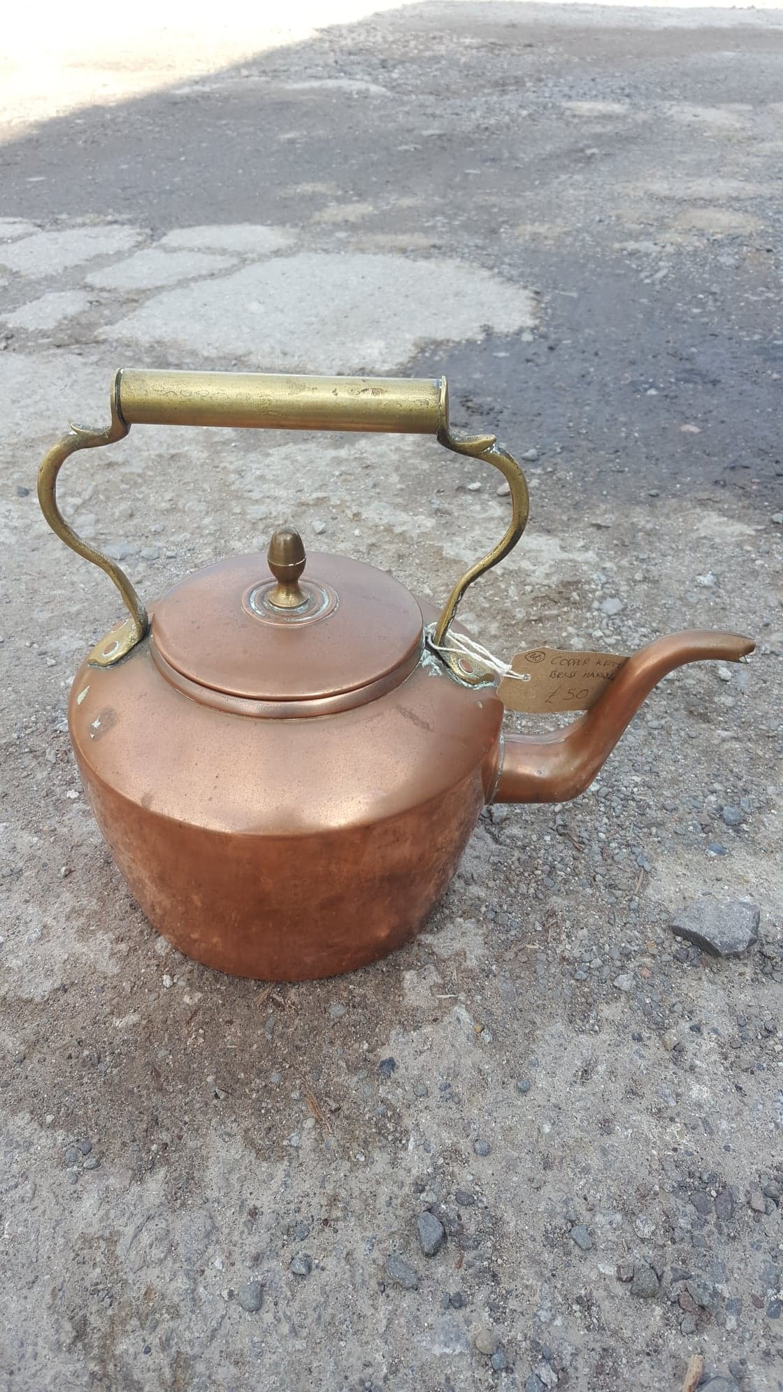 Copper Kettle with Brass Handle