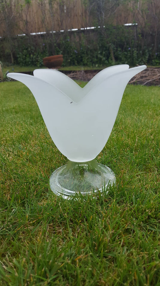 "Lalique-Style" Glass Vase