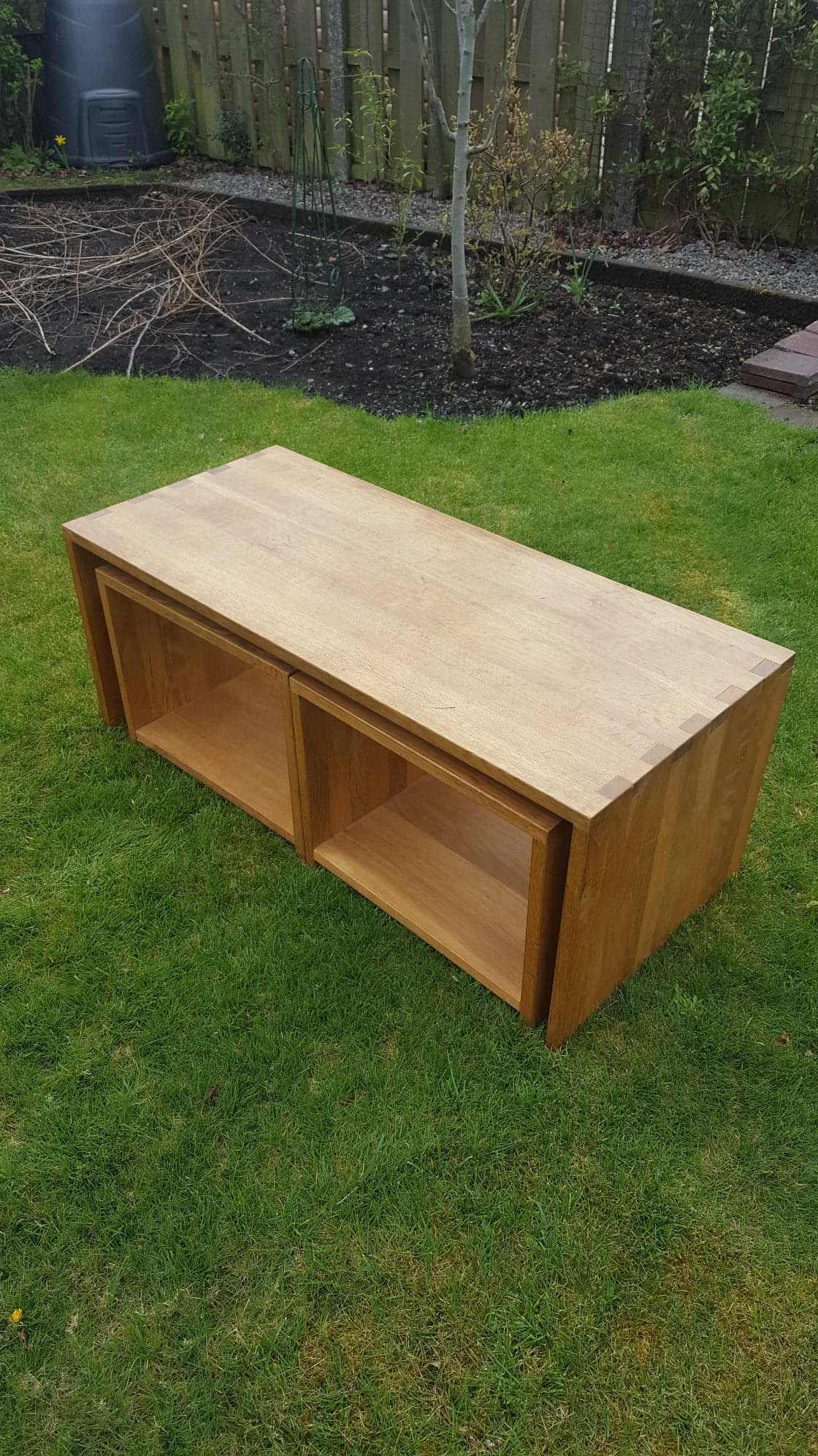 Blonde Oak Coffee Nest of 3 Table's