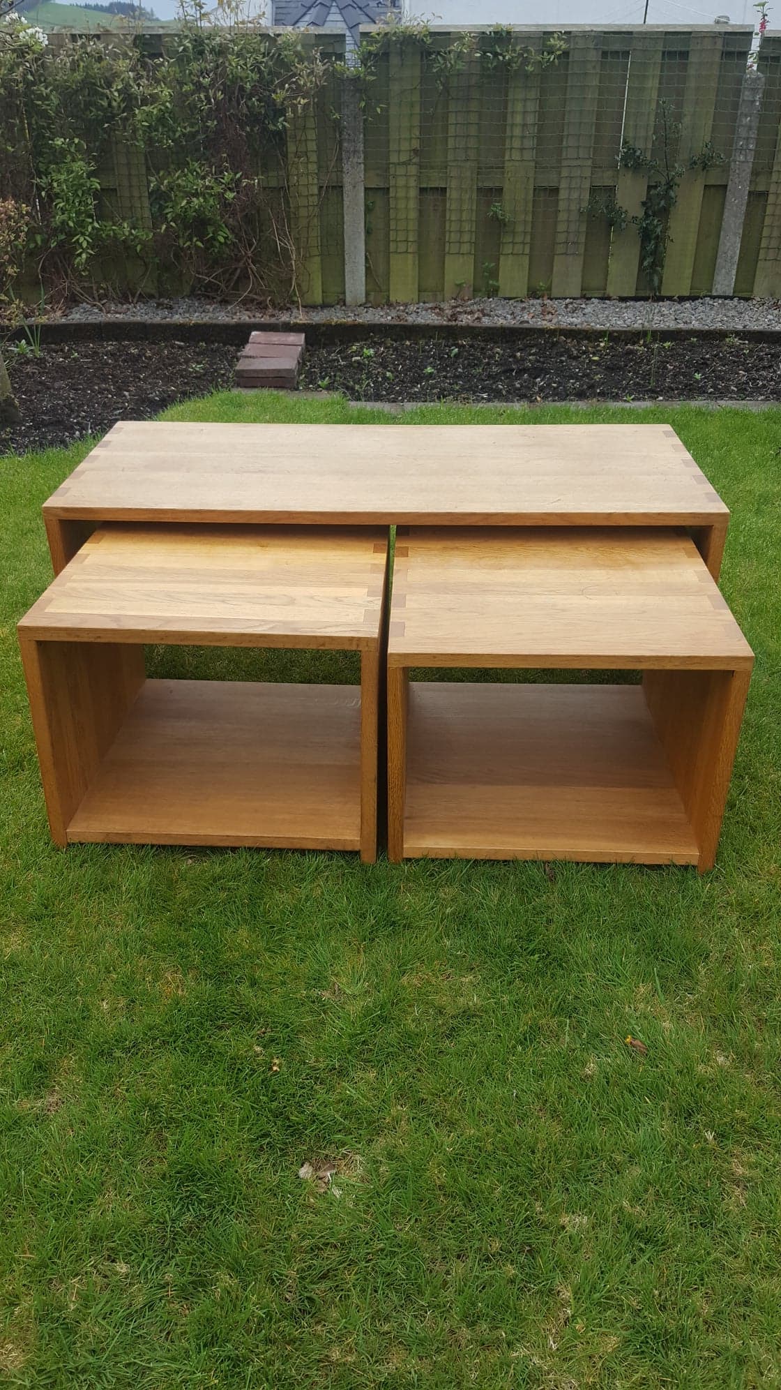 Blonde Oak Coffee Nest of 3 Table's