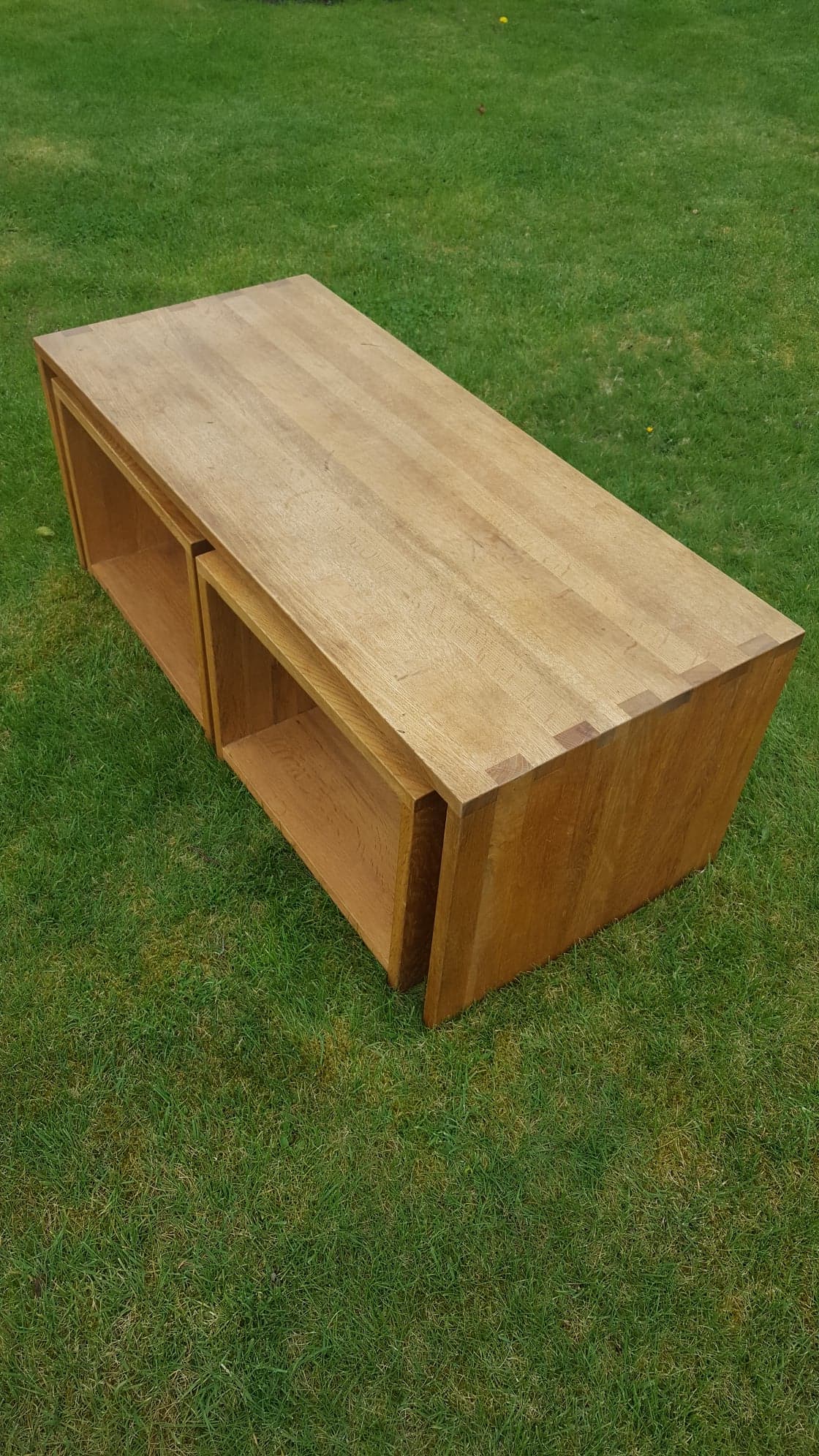 Blonde Oak Coffee Nest of 3 Table's