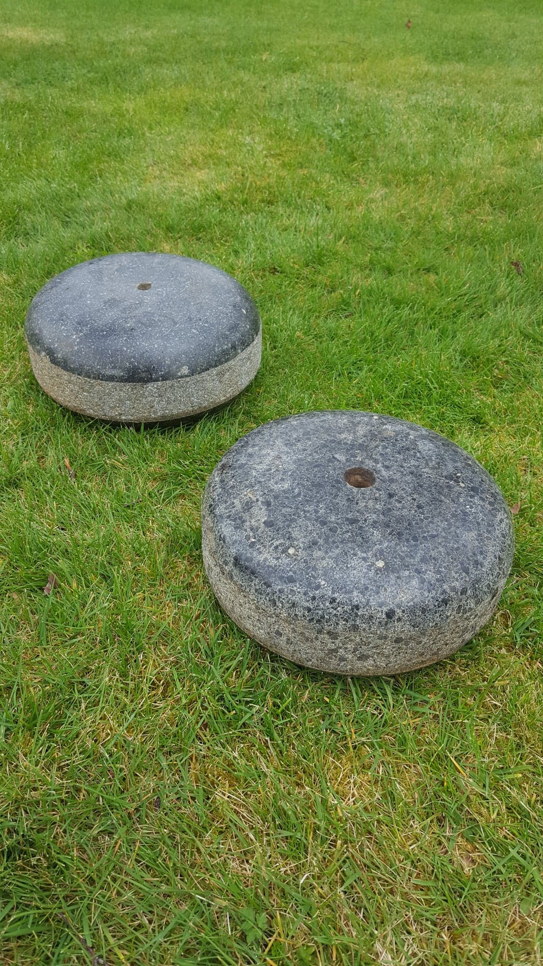 Pair Ailsa Craig Granite Curling stones