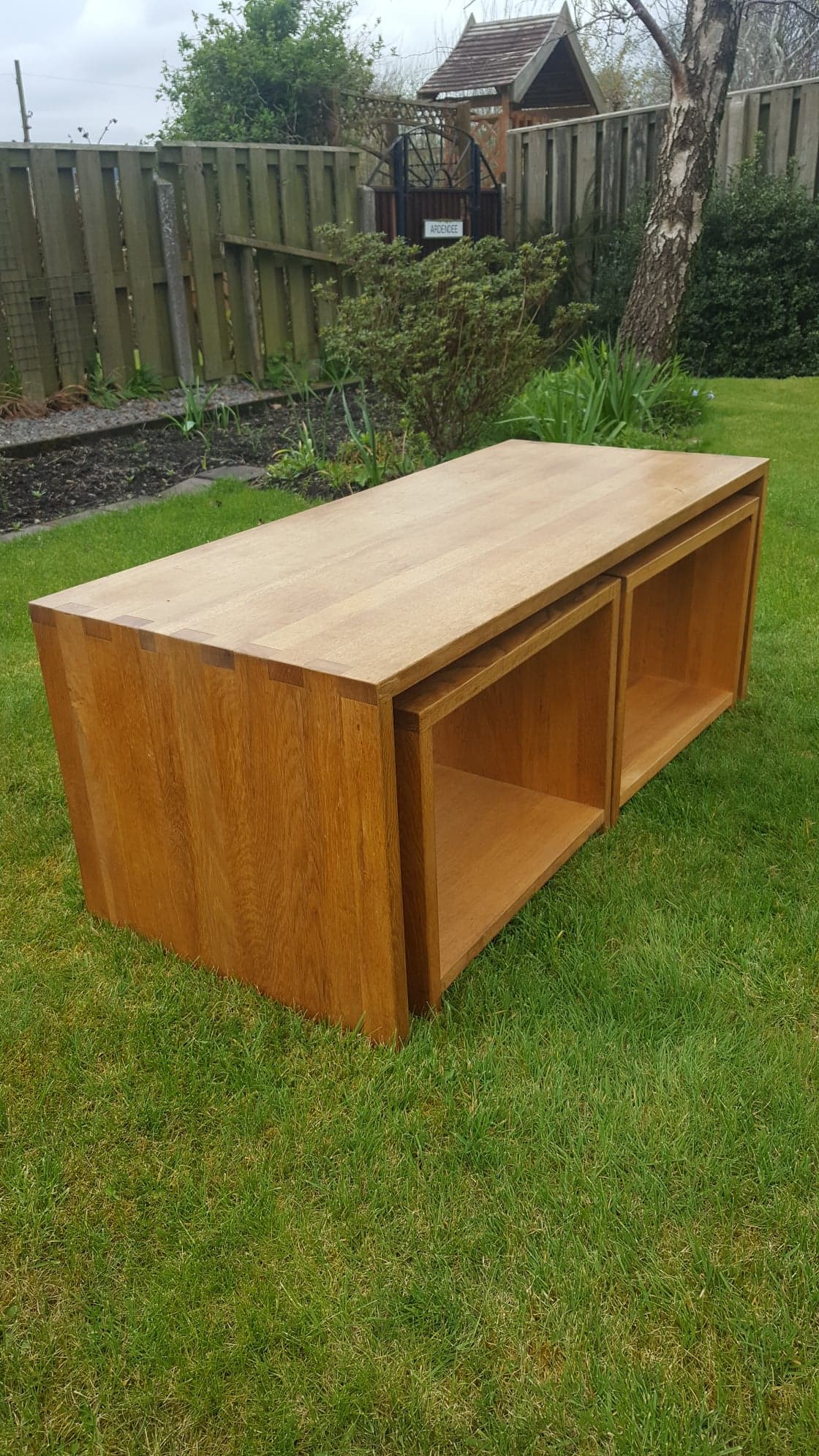 Blonde Oak Coffee Nest of 3 Table's