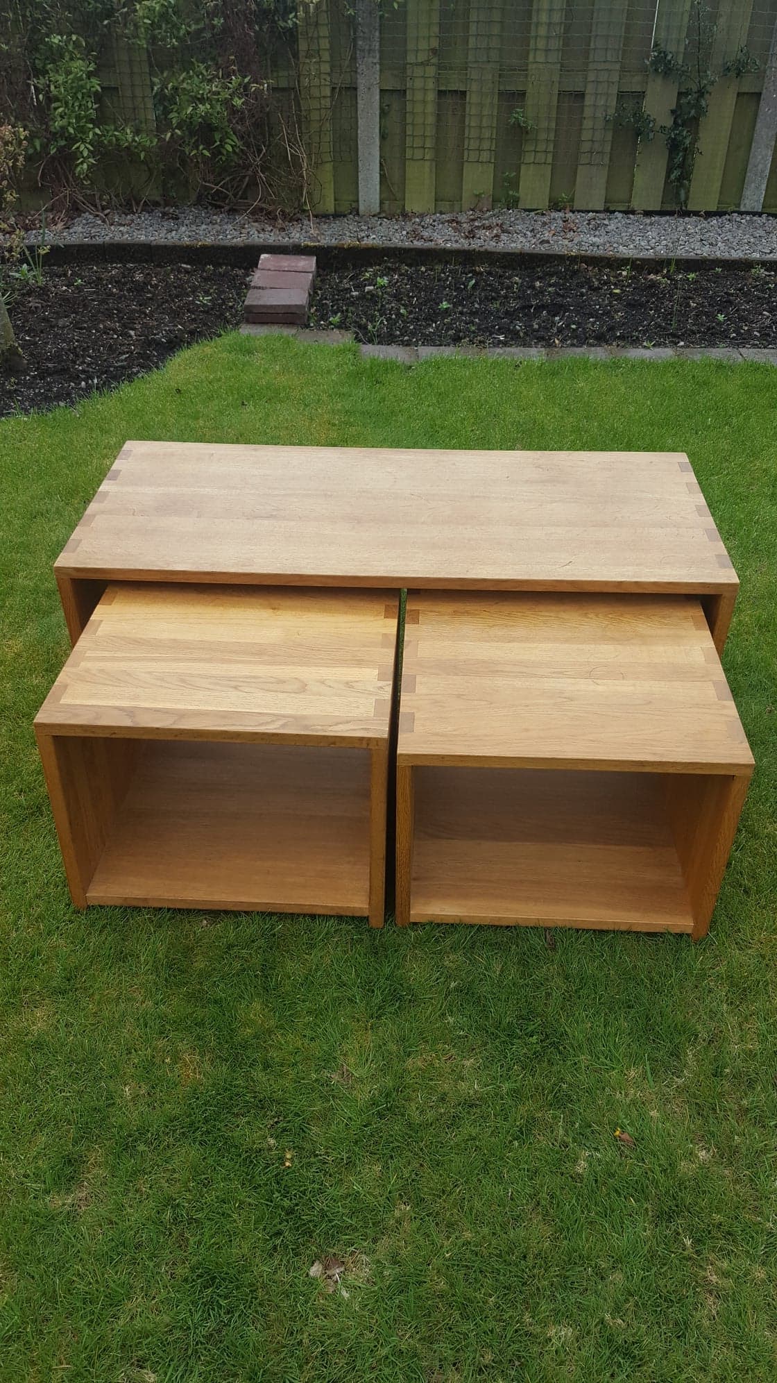 Blonde Oak Coffee Nest of 3 Table's