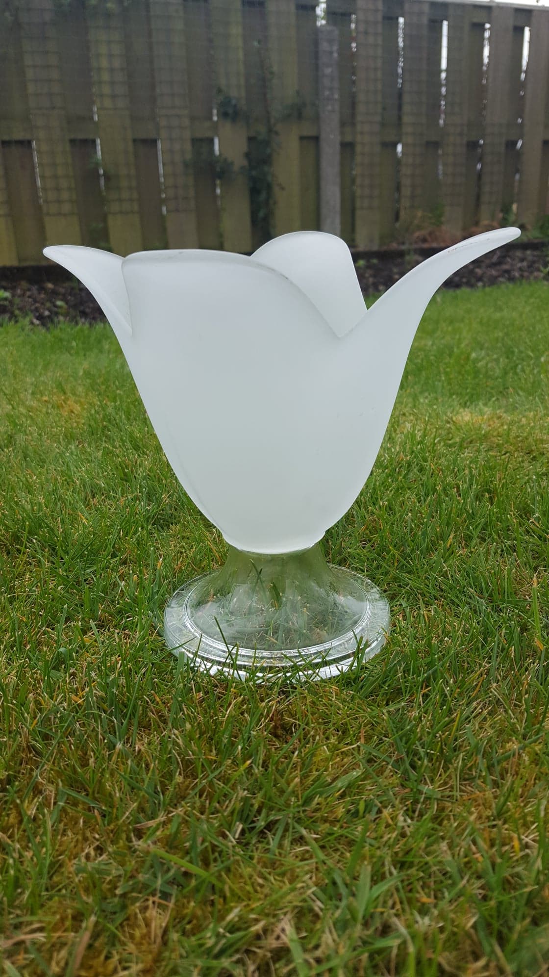 "Lalique-Style" Glass Vase